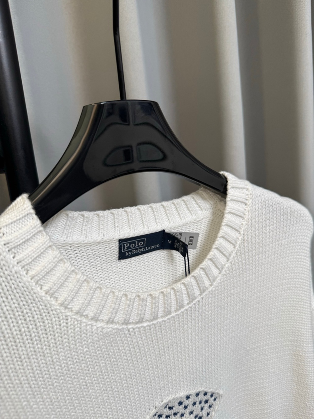 Polo Ralph Lauren Beach Bear Crewneck Knit Sweater White - Picture 7 of 8